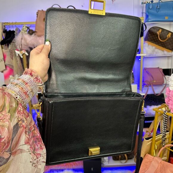 MCM Calfhair Zebra print Calf Skin Visetos Little Veronika Satchel Black Crossbo - Picture 9 of 16